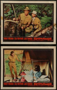 6c377 RAMPAGE 8 LCs '63 Robert Mitchum & Elsa Martinelli in the African jungle!