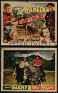 6c379 RANGE RENEGADES 8 LCs '48 singing cowboy Jimmy Wakely, Dub Cannonball Taylor, western!