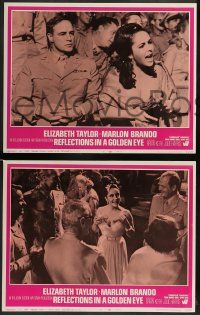 6c672 REFLECTIONS IN A GOLDEN EYE 5 LCs '67 John Huston, Elizabeth Taylor & Marlon Brando!