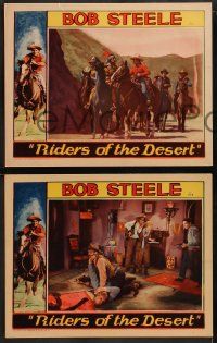 6c842 RIDERS OF THE DESERT 3 LCs '32 great western images of Bob Steele & Gertrude Messenger!