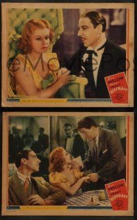 6c845 RIFFRAFF 3 LCs '36 great images of red-headed Jean Harlow in all 3, Spencer Tracy in 2, rare!