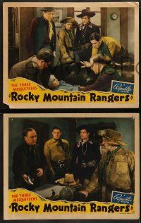6c848 ROCKY MOUNTAIN RANGERS 3 LCs '40 The Three Mesquiteers, Livingston, Hatton & Renaldo!