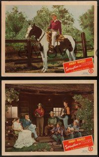 6c755 SPRINGTIME IN TEXAS 4 LCs '45 Jimmy Wakely riding horse, Callhan Brothers playing instruments