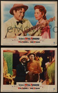 6c457 STORY OF WILL ROGERS 8 LCs '52 Michael Curtiz, Will Rogers Jr. as his father, Jane Wyman!