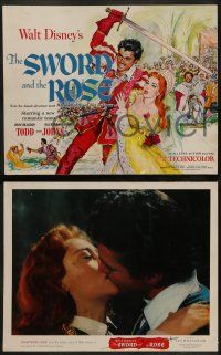 6c468 SWORD & THE ROSE 8 LCs '53 Disney, Glynis Johns in remake of When Knighthood was in Flower!