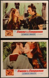 6c470 SWORD OF THE CONQUEROR 8 LCs '62 great images of barbarian Jack Palance, Eleonora Rossi Drago