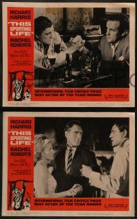 6c481 THIS SPORTING LIFE 8 LCs '63 Richard Harris, Rachel Roberts, directed by Lindsay Anderson!