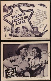 6c484 THROW A SADDLE ON A STAR 8 LCs R47 Ken Curtis, Jeff Donnell, country western musical!