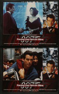 6c489 TOMORROW NEVER DIES 8 LCs '97 Pierce Brosnan as James Bond 007, Teri Hatcher, Yeoh!