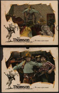 6c764 TWO-GUN MAN 4 LCs '26 cowboy Fred Thomson & pretty Olive Hasbrouck, Silver King in border!