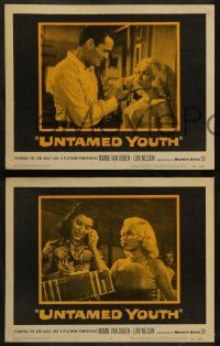 6c507 UNTAMED YOUTH 8 LCs '57 images of John Russell, sexy bad Mamie Van Doren & sexy girls!