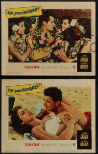 6c508 UP PERISCOPE 8 LCs '59 great images of scuba diver James Garner, Alan Hale, sexy women!
