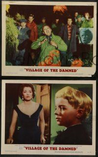 6c583 VILLAGE OF THE DAMNED 7 LCs '60 he will be the next victim of child-demons w/strange powers!