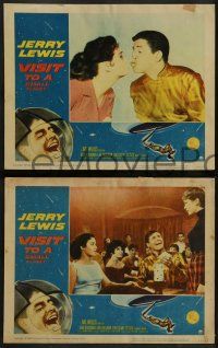 6c512 VISIT TO A SMALL PLANET 8 LCs '60 wacky alien Jerry Lewis, Joan Blackman, sci-fi comedy!