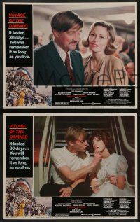 6c513 VOYAGE OF THE DAMNED 8 LCs '76 Faye Dunaway, Max Von Sydow, Orson Welles, Malcolm McDowell!