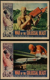 6c584 WAR OF THE COLOSSAL BEAST 7 LCs '60 border art of the towering terror from Hell by Kallis!