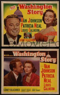 6c517 WASHINGTON STORY 8 LCs '52 great images of Van Johnson & Patricia Neal, tc art of the capitol
