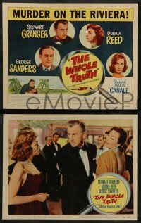 6c528 WHOLE TRUTH 8 LCs '58 Stewart Granger, George Sanders, Donna Reed, Gianna Maria Canale