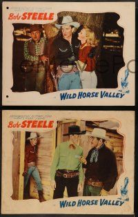 6c768 WILD HORSE VALLEY 4 LCs '40 great images of pretty Phyllis Adair, Bob Steele, western!