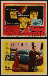 6c534 WITNESS TO MURDER 8 LCs '54 no one believes what Barbara Stanwyck saw except the murderer!