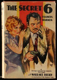 6d719 SECRET SIX hardcover book '31 Frances Marion novel, Mack Toy art of Beery & Jean Harlow!