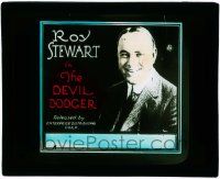 6d048 DEVIL DODGER glass slide R10s gambler Roy Stewart won't let minister John Gilbert stop him!