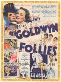 6d362 GOLDWYN FOLLIES herald '38 cool cast montage including Edgar Bergen & Charlie McCarthy!