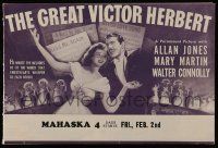 6d365 GREAT VICTOR HERBERT herald '39 Allan Jones, pretty Mary Martin, Walter Connolly!