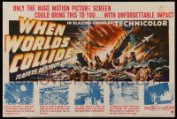 6d403 WHEN WORLDS COLLIDE herald '51 George Pal classic doomsday thriller, planets destroy Earth!