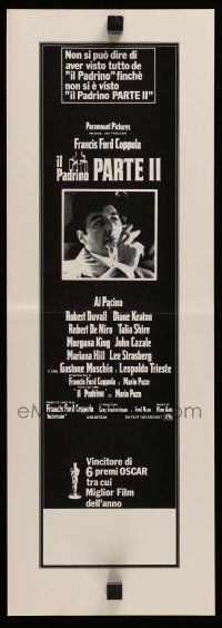 6d170 GODFATHER PART II Italian 7x20 ad slick '75 Al Pacino in Francis Ford Coppola classic sequel!