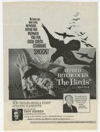 6d251 BIRDS magazine ad '63 Alfred Hitchcock shown, Tippi Hedren, classic attack artwork!