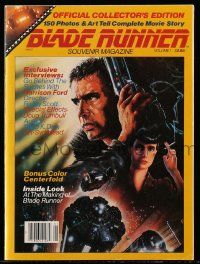 6d407 BLADE RUNNER magazine '82 sci-fi classic, John Alvin cover art, official collector's edition!