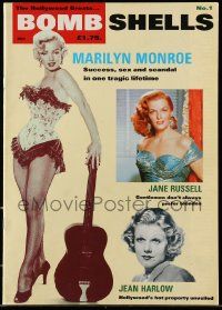 6d408 BOMBSHELLS English magazine '89 focusing on Marilyn Monroe, Jean Harlow & Jane Russell!