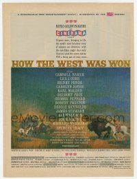 6d262 HOW THE WEST WAS WON Cinerama magazine ad '64 John Ford epic, different Russell Roberts art!