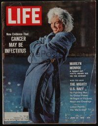 6d432 LIFE MAGAZINE magazine June 22, 1962 Marilyn Monroe's skinny-dip you'll never seen on screen!