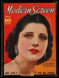 6d437 MODERN SCREEN magazine May 1935 art of beautiful elegant Kay Francis by Earl Christy!