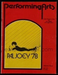 6d445 PERFORMING ARTS magazine July 1978 California's Music & Theatre Magazine, Pal Joey!