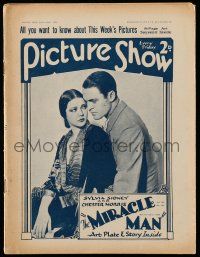 6d455 PICTURE SHOW English magazine Oct 22, 1932 Sylvia Sidney & Chester Morris in The Miracle Man!
