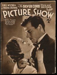 6d459 PICTURE SHOW English magazine Dec 16, 1933 Joel McCrea & Irene Dunne in The Silver Cord!