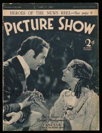 6d462 PICTURE SHOW English magazine June 1, 1935 Helen Hayes & Robert Montgomery in Vanessa!