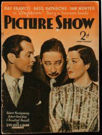 6d465 PICTURE SHOW English magazine March 28, 1938 Robert Montgomery, Rosalind Russell & Benchley!
