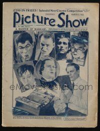 6d452 PICTURE SHOW English magazine March 4, 1922 Lon Chaney describes his marvels of make-up!
