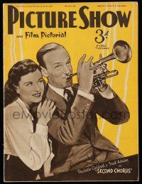 6d469 PICTURE SHOW English magazine May 24, 1941 Paulette Goddard & Fred Astaire in Second Chorus!