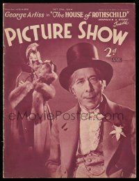 6d460 PICTURE SHOW English magazine October 27, 1934 George Arliss in The House of Rothschild!