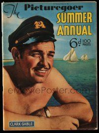 6d478 PICTUREGOER Summer Annual English magazine 1937 barechested Clark Gable wearing captain's cap!