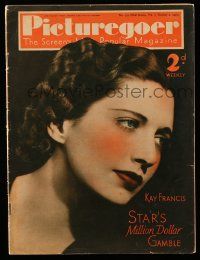 6d477 PICTUREGOER English magazine Oct 2, 1937 Kay Francis, Gary Cooper's Million Dollar Gamble!
