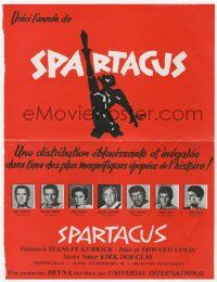 6d272 SPARTACUS French magazine ad '61 classic Stanley Kubrick & Kirk Douglas epic, different art!