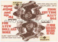 6d159 FOR A FEW DOLLARS MORE Swiss 9x12 counter display R70s Sergio Leone, Clint Eastwood, cool!