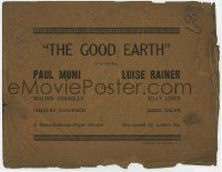 6d142 GOOD EARTH 12x15 printed brown bag + 2 tickets '37 used to hold posters & lobby cards!