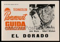 6d146 EL DORADO Italian pressbook '66 John Wayne, Robert Mitchum, different cover art!